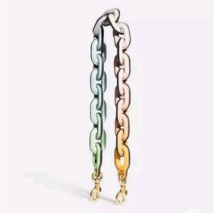 NWOT COACH Pistachio Multi-colored Short Chain Strap